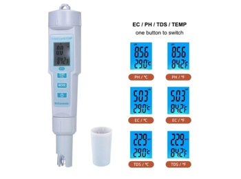 Digital 4 in 1 Water Quality PH/EC/ TDS/ Temperature Meter