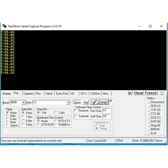 Online temperature logger - remote logging