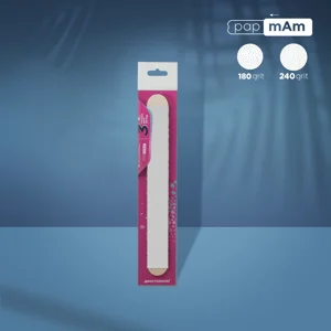 Disposable double-sided files papmAm Mix on a wooden base, 180/240 grit (3 pcs)