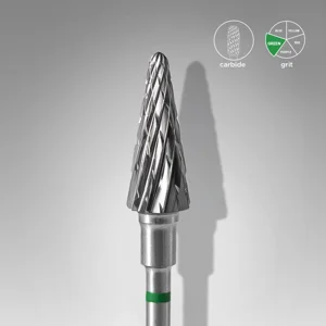 Carbide nail drill bit cone green EXPERT head diameter 6 mm / working part 14 mm