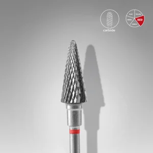 Carbide nail drill bit cone red EXPERT head diameter 6 mm / working part 14 mm