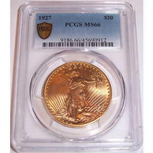 1927 $20 MS66 PCGS Saint Gaudens Double Eagle