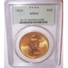 1924 $20 MS64 PCGS Saint Gaudens Double Eagle OGH