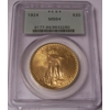 1924 $20 MS64 PCGS Saint Gaudens Double Eagle OGH