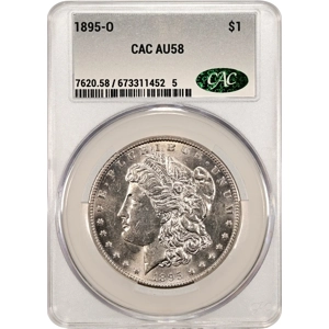 1895-O $1 CAC AU58 Morgan Silver Dollar