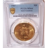 1907 $20 MS64 PCGS Saint Gaudens Double Eagle