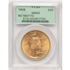 1908 NM $20 MS63 PCGS Saint Gaudens Double Eagle OGH
