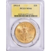 1911-S $20 MS66 PCGS Saint Gaudens Double Eagle - Elite Pedigree!