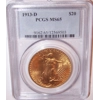 1913-D $20 MS65 PCGS Saint Gaudens Double Eagle