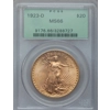 1923-D $20 MS66 PCGS Saint Gaudens Double Eagle OGH