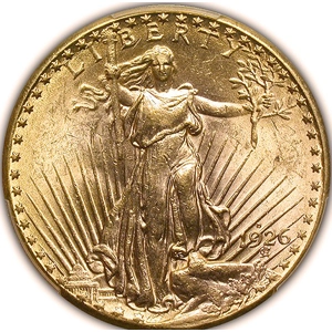 1926-D $20 MS63 PCGS Saint Gaudens Double Eagle PCGS