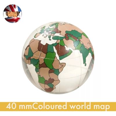 » 40mm coloured world map