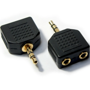 3.5mm Stereo plug to Dual 3.5mm F adaptor
