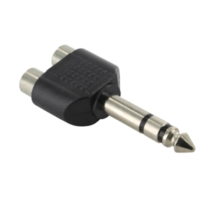 6.5mm Stereo plug M to dual RCA sockets F