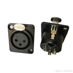 3 pin XLR panel socket F Metal