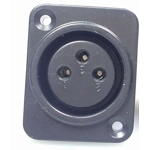 3 pin XLR panel socket F Plastic