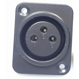 3 pin XLR panel socket F Plastic