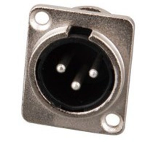 3 pin XLR panel socket M Metal