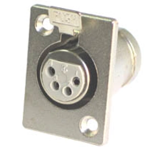 4 pin XLR panel socket F Metal