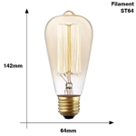 ST64 Edison Style Filament globe