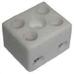 Ceramic Connector block, two way, large