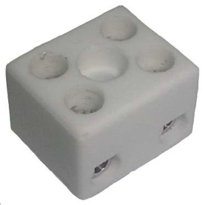 Ceramic Connector block, two way, large