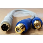 S-Video lead to dual F series female connectors