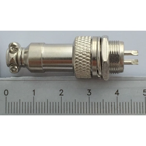 GX12 4 pin 12mm panel mount connector Male