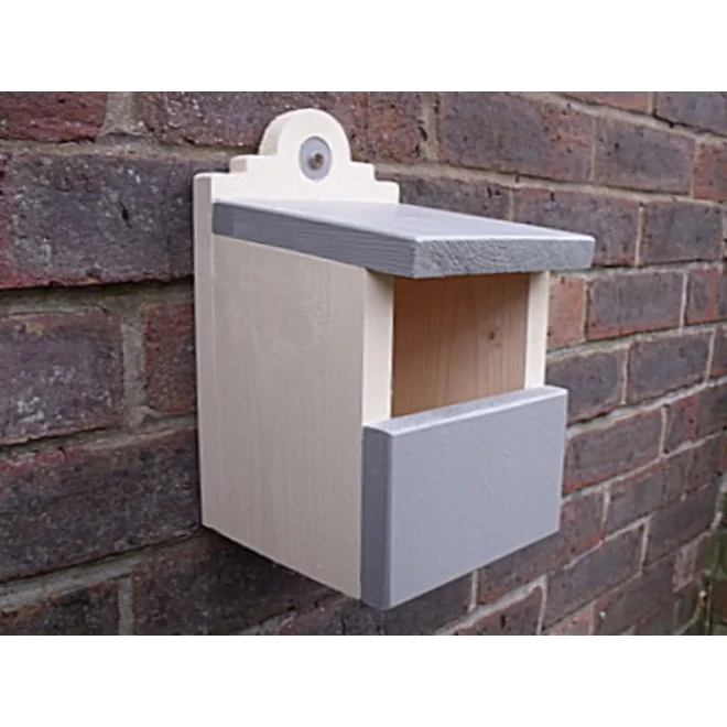 Additional Image for Robin and Wren traditional nest box, cream and grey.