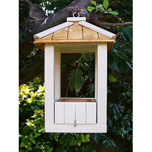 Hanging Bird Feeder - cream