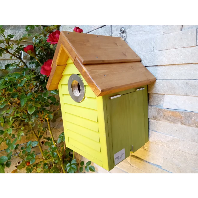 Additional Image for Beach Hut Nest Box. Spring green