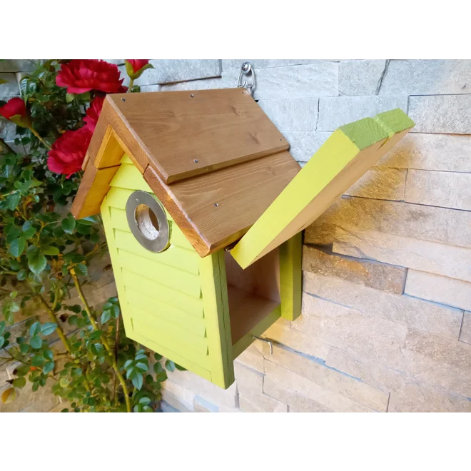 Additional Image for Beach Hut Nest Box. Spring green