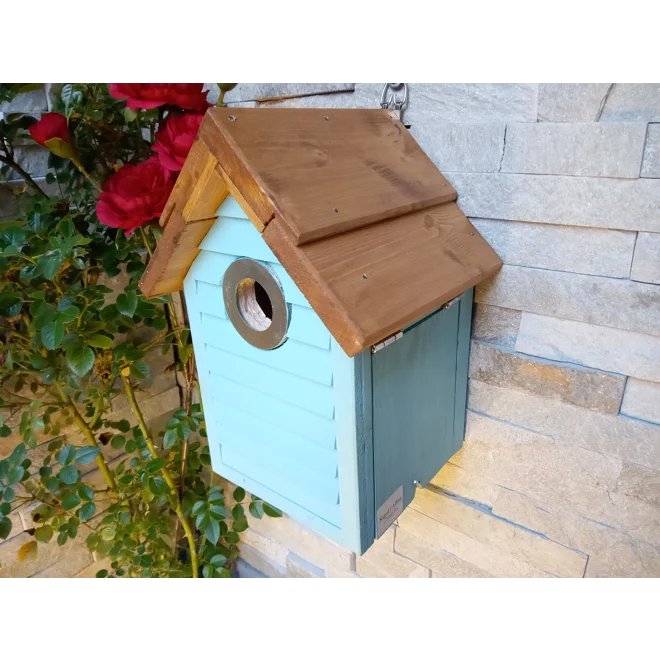 Additional Image for Beach Hut Nest Box. Sky blue