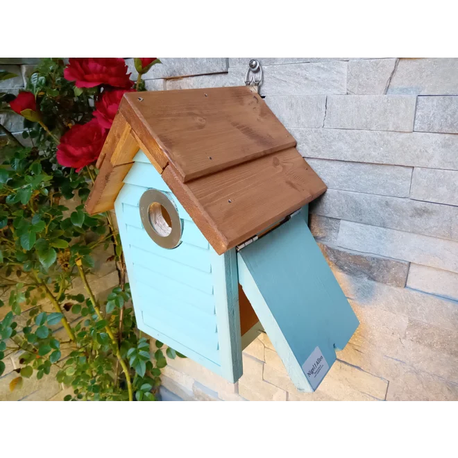 Additional Image for Beach Hut Nest Box. Sky blue