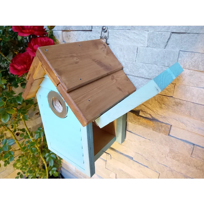 Additional Image for Beach Hut Nest Box. Sky blue
