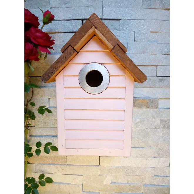 Additional Image for Beach Hut Nest Box. Pink