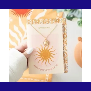 Birthday card & sun necklace