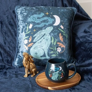 Midnight Hare square 35cm cushion
