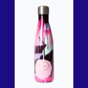 Hype girls pink spray paint thermal water bottle