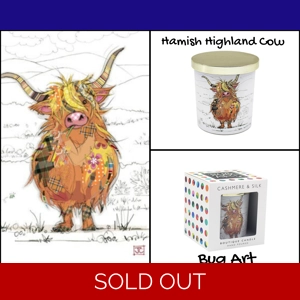 Bug Art Hamish Highland cow Candle