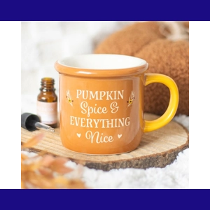 Pumpkin spice orange mug shaped oil & wax burner