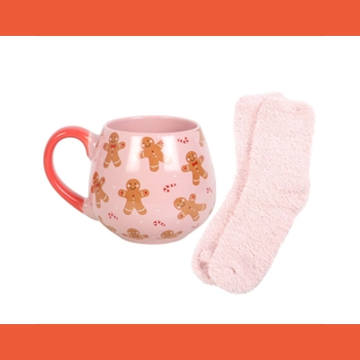 Gingerbread Mug & Socks set