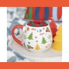 Christmas print socks and round mug