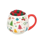 Christmas print socks and round mug Christmas print socks and round mug