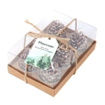 Set of 6 pine cone tea light candles Set of 6 pine cone tea light candles