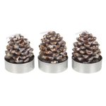 Set of 6 pine cone tea light candles Set of 6 pine cone tea light candles