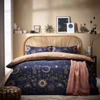 Constellation celestial Gold & Navy bedding