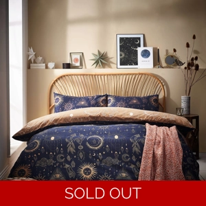 Constellation celestial Gold & Navy bedding