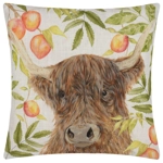 100% RDS feather filled grove Highland cow cushion 100% RDS feather filled grove Highland cow cushion