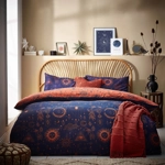 Constellation celestial Bronze & Navy king-size duvet cover set Constellation celestial Bronze & Navy king-size duvet cover set